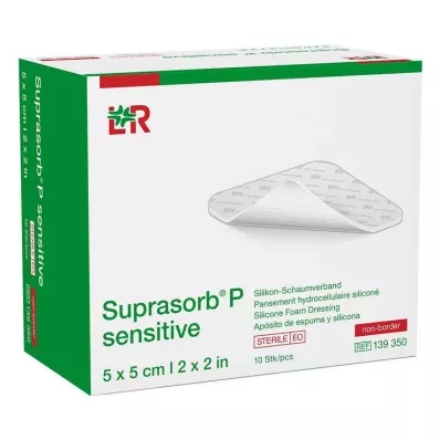 Suprasorb P herkkä PU-vaahto booriton 5x5cm, 10 kpl