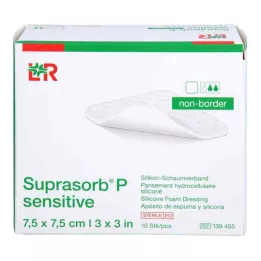 Suprasorb P herkkä PU-vaahto booriton 7,5x7,5, 10 kpl