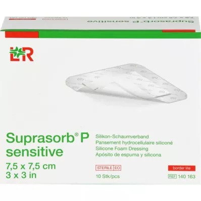 SUPRASORB P sensitive PU-Schaumv.bor.lite 7,5x7,5, 10 kpl