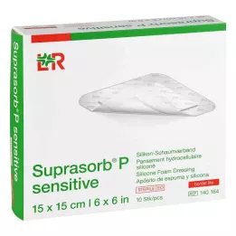 Suprasorb P herkkä PU-Schaumv.bor.lite 15x15cm, 10 kpl