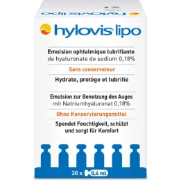 HYLOVIS lipo-silmätipat, kerta-annospipetit, 30X0,4 ml