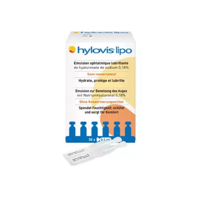 Hylovis lipo -silmätipat, 30X0,4 ml