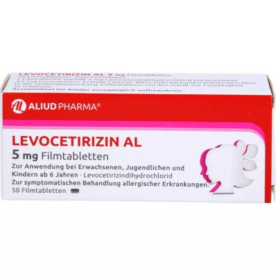 LEVOCETIRIZIN AL 5 mg kalvopäällysteiset tabletit, 50 kpl