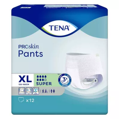 TENA Pants Super XL Kertakäyttöiset inkontinenssihousut, 12 kpl TENA Pants Super XL Kertakäyttöiset inkontinenssihousut, 12 kpl