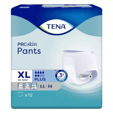 TENA Pants Plus XL Kertakäyttöiset inkontinenssihousut, 12 kpl TENA Pants Plus XL Kertakäyttöiset inkontinenssihousut, 12 kpl