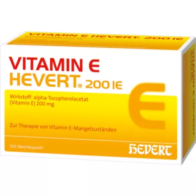 VITAMIN E HEVERT 200 I.E. pehmeät kapselit, 100 kpl