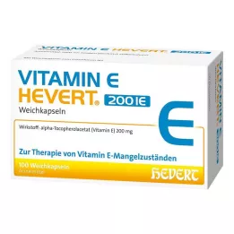 VITAMIN E HEVERT 200 I.E. pehmeät kapselit, 100 kpl