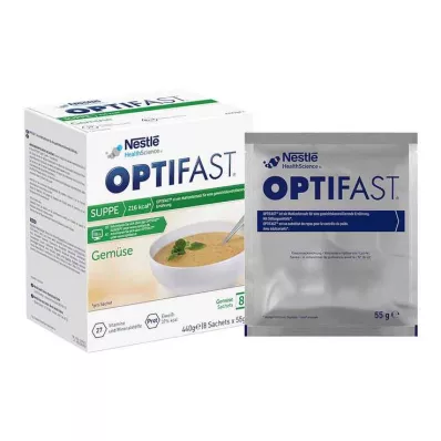 Optifast Soup kasvisjauhe, 8X55 g