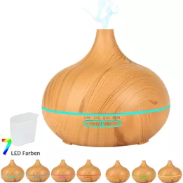 AROMA DIFFUSER Puinen muotoilu LEDillä, 1 kpl