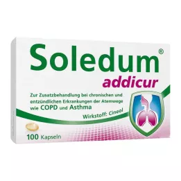 SOLEDUM addicur 200 mg enteropäällysteiset pehmeät kapselit, 100 kpl