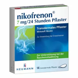 NIKOFRENON 7 mg/24 tuntia kestävä transdermaalinen laastari, 14 kpl
