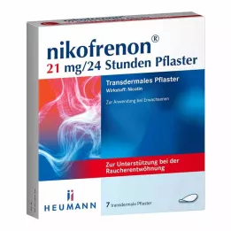 NIKOFRENON 21 mg/24 tuntia kestävä transdermaalinen laastari, 7 kpl