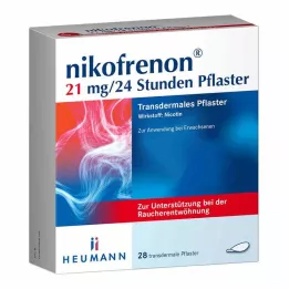 NIKOFRENON 21 mg/24 tuntia kestävä transdermaalinen laastari, 28 kpl