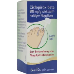 CICLOPIROX beta 80 mg/g vaikuttava aine kynsilakka, 6,6 ml