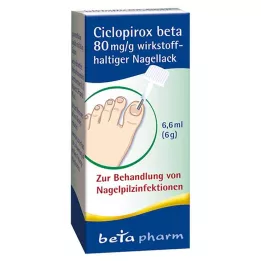 CICLOPIROX beta 80 mg/g vaikuttava aine kynsilakka, 6,6 ml