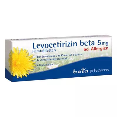 Levosetiritsiini beeta 5 mg kalvopäällysteiset tabletit (6 kpl)