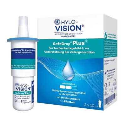 HYLO-VISION® SafeDrop® Plus -silmätipat, 2X10 ml HYLO-VISION® SafeDrop® Plus -silmätipat, 2X10 ml