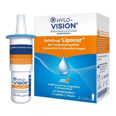 HYLO-VISION® SafeDrop® Lipocur® -silmätipat, 2X10 ml HYLO-VISION® SafeDrop® Lipocur® -silmätipat, 2X10 ml