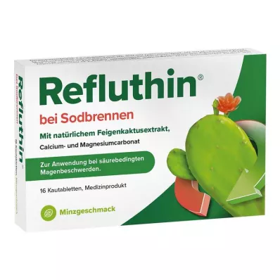 Refluthin närästykseen purutabletit minttu, 16 kpl Refluthin närästykseen purutabletit minttu, 16 kpl