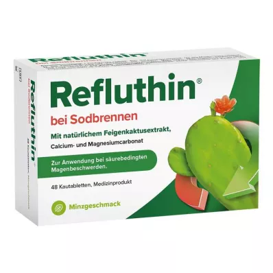 REFLUTHIN närästykseen purutabletit minttu, 48 kpl