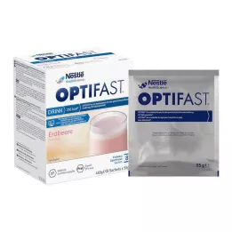 OPTIFAST Juoma mansikkajauhe, 8X55 g