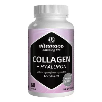 Kollageeni 300 mg + hyaluronihappo 100 mg suuriannoksiset kapselit, 60 kpl Kollageeni 300 mg + hyaluronihappo 100 mg suuriannoksiset kapselit, 60 kpl