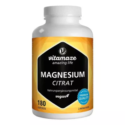 MAGNESIUMCITRAT 360 mg vegaaniset kapselit, 180 kpl