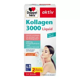 DOPPELHERZ Collagen 3000 Liquid Sticks, 14 kpl