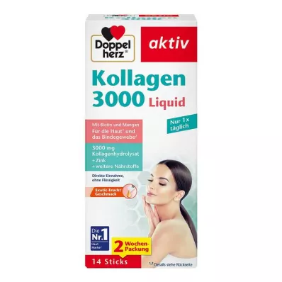 Doppelherz Collagen 3000 Liquid Sticks, 14 kpl Doppelherz Collagen 3000 Liquid Sticks, 14 kpl