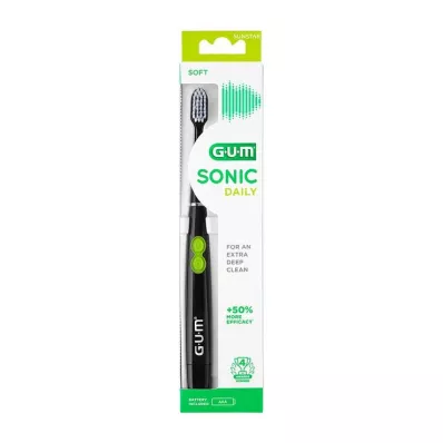 GUM SONIC DAILY Sonic-hammasharja musta, 1 kpl