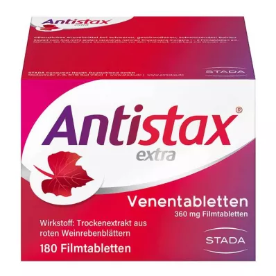 ANTISTAX ylimääräisiä laskimotabletteja, 180 kpl