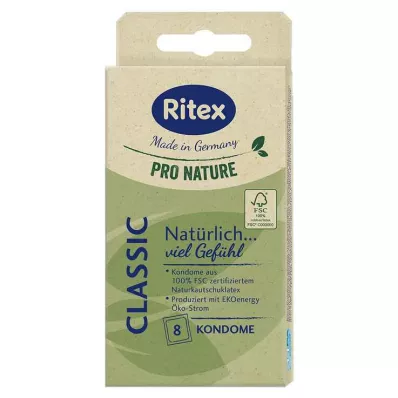 Ritex Pro Nature Classic Kondomit, 8 kpl Ritex Pro Nature Classic Kondomit, 8 kpl