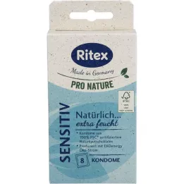RITEX PRO NATURE SENSITIV Kondomit, 8 kpl