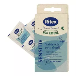RITEX PRO NATURE SENSITIV Kondomit, 8 kpl