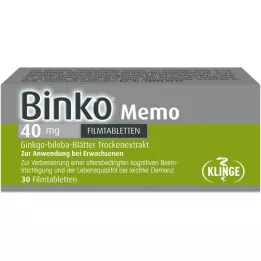 BINKO Memo 40 mg kalvopäällysteiset tabletit, 30 kpl