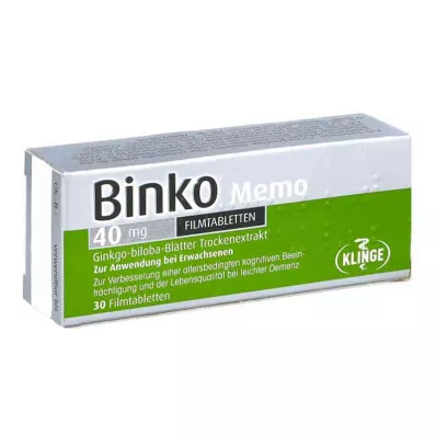 Binko Memo 40 mg kalvopäällysteiset tabletit (30 kpl) Binko Memo 40 mg kalvopäällysteiset tabletit (30 kpl)
