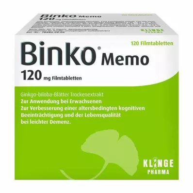 BINKO Memo 120 mg kalvopäällysteiset tabletit, 120 kpl