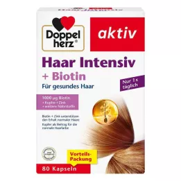 DOPPELHERZ Hair Intensive+Biotin Kapselit, 80 kapselia