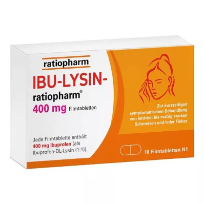 IBU-LYSIN-ratiopharm 400 mg kalvopäällysteiset tabletit, 10 kpl