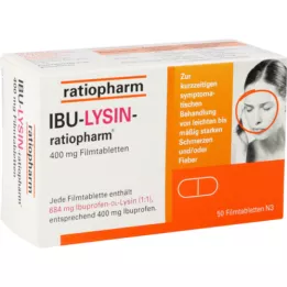 IBU-LYSIN-ratiopharm 400 mg kalvopäällysteiset tabletit, 50 kpl