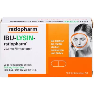 IBU-LYSIN-ratiopharm 293 mg kalvopäällysteiset tabletit, 10 kpl