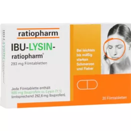 IBU-LYSIN-ratiopharm 293 mg kalvopäällysteiset tabletit, 20 kpl