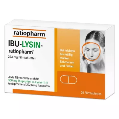 IBU-LYSIN-ratiopharm® 293 mg kalvopäällysteiset tabletit, 20 kpl