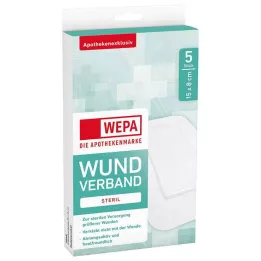 Wepa haavasidos 8x15 cm steriili, 5 kpl