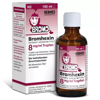 BROMHEXIN Hermes Arzneimittel 8 mg/ml tippoja, 100 ml