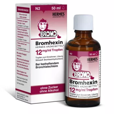 BROMHEXIN Hermes Arzneimittel 12 mg/ml tippoja, 50 ml