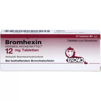 BROMHEXIN Hermes Arzneimittel 12 mg tabletit, 20 kpl