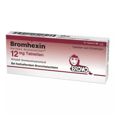 Bromhexine HERMES Medicines® 12 mg tabletit, 50 kpl Bromhexine HERMES Medicines® 12 mg tabletit, 50 kpl