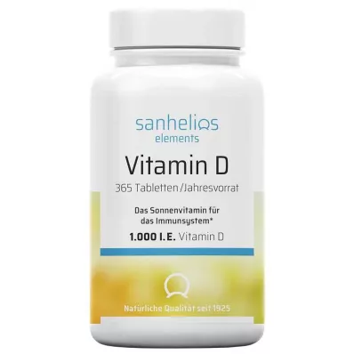 Sanhelios D-vitamiini 1 000 IU tabletit, 365 kpl