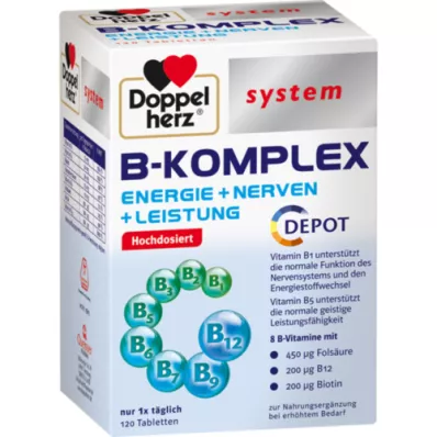 DOPPELHERZ B-kompleksi-järjestelmän tabletit, 120 kpl